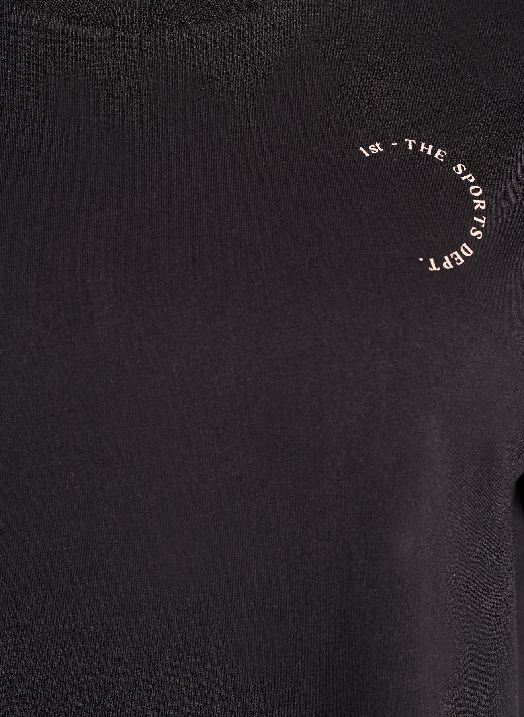 Zizzi Sportowa koszulka z bawelny organicznej, Czarne, Packshot image number 2