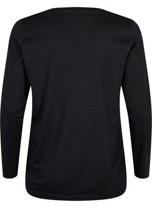 Bawelniana koszula nocna z nadrukiem tekstowym, Black W. Be, Packshot image number 1