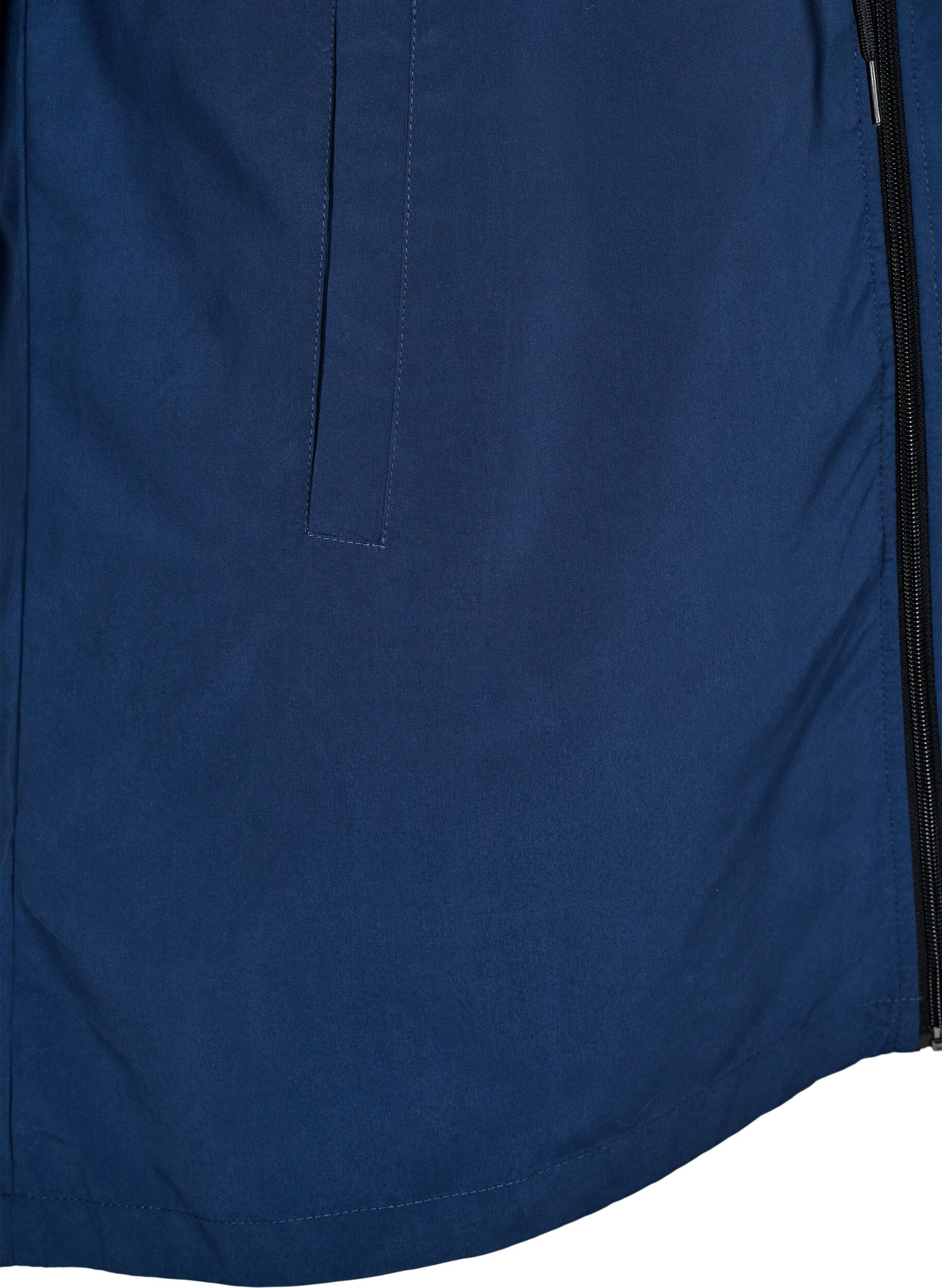 Zizzi FLASH - Lekka kurtka z kapturem, Niebieskie, Packshot image number 3