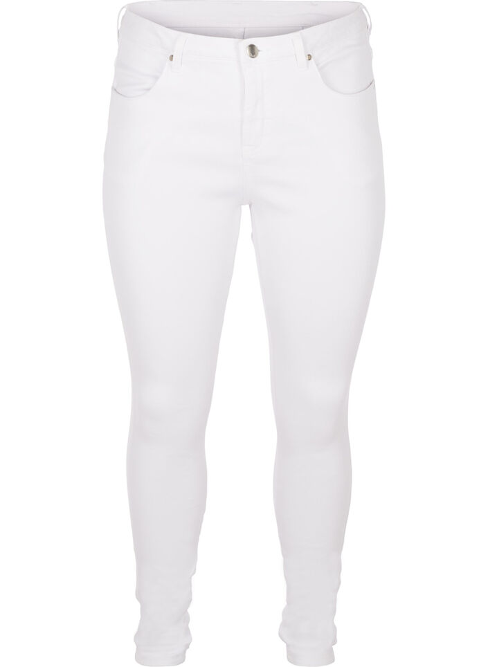 Super waskie jeansy Amy z wysokim stanem, White, Packshot image number 0