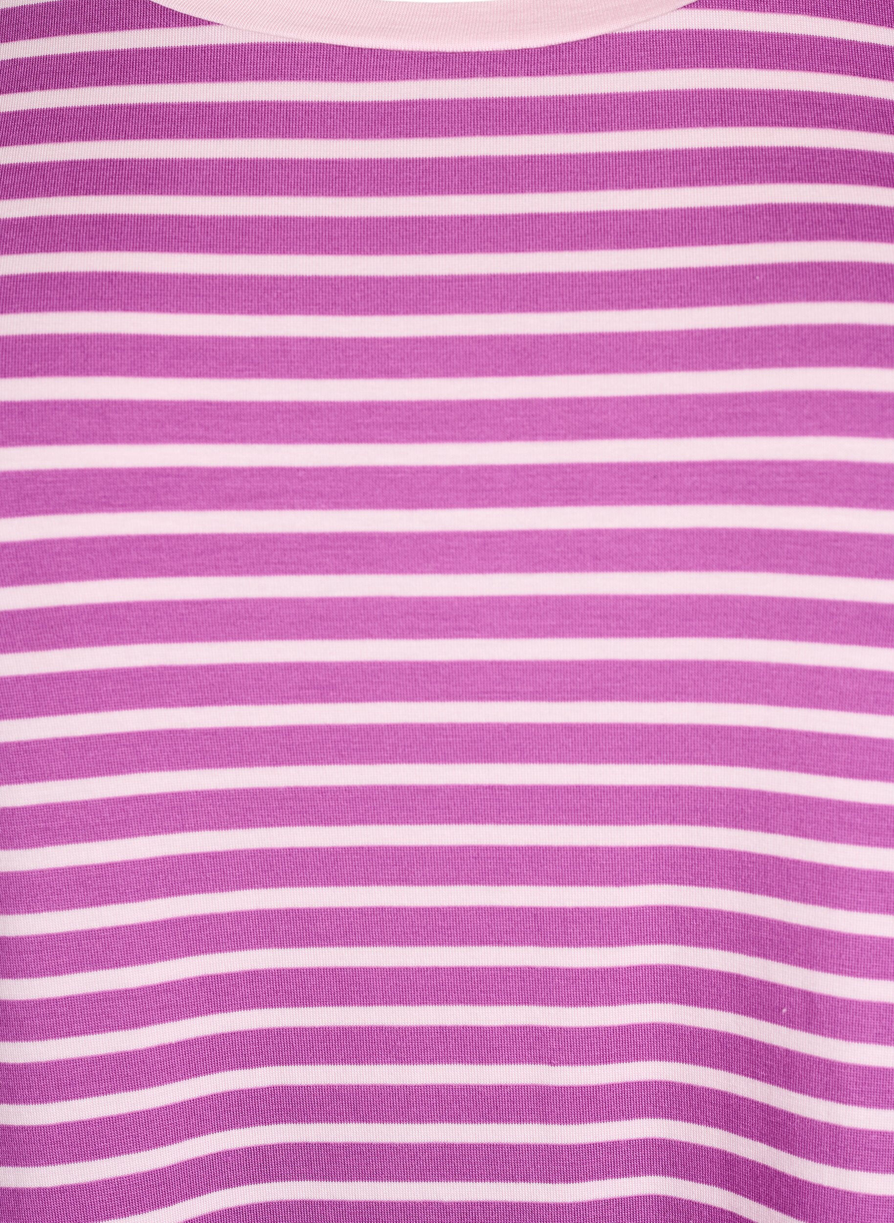 ZizziKoszulka z TENCEL&trade; Lyocell i paskami, Fioletowy, Packshot image number 2