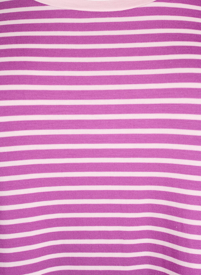 Koszulka z TENCEL&trade; Lyocell i paskami, Fioletowy, Packshot image number 2