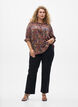 Wiskozowa bluzka z motywem paisley i rekawami do lokcia, Niebieskie, Model image number 1