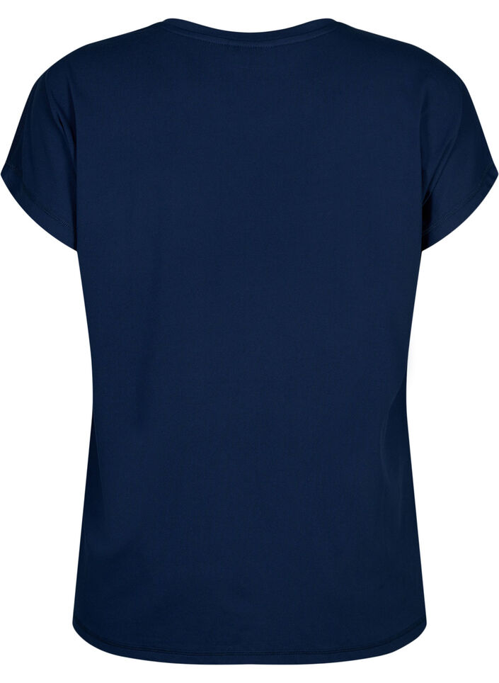 Koszulka treningowa z okraglym dekoltem, Black Iris ASS, Packshot image number 1