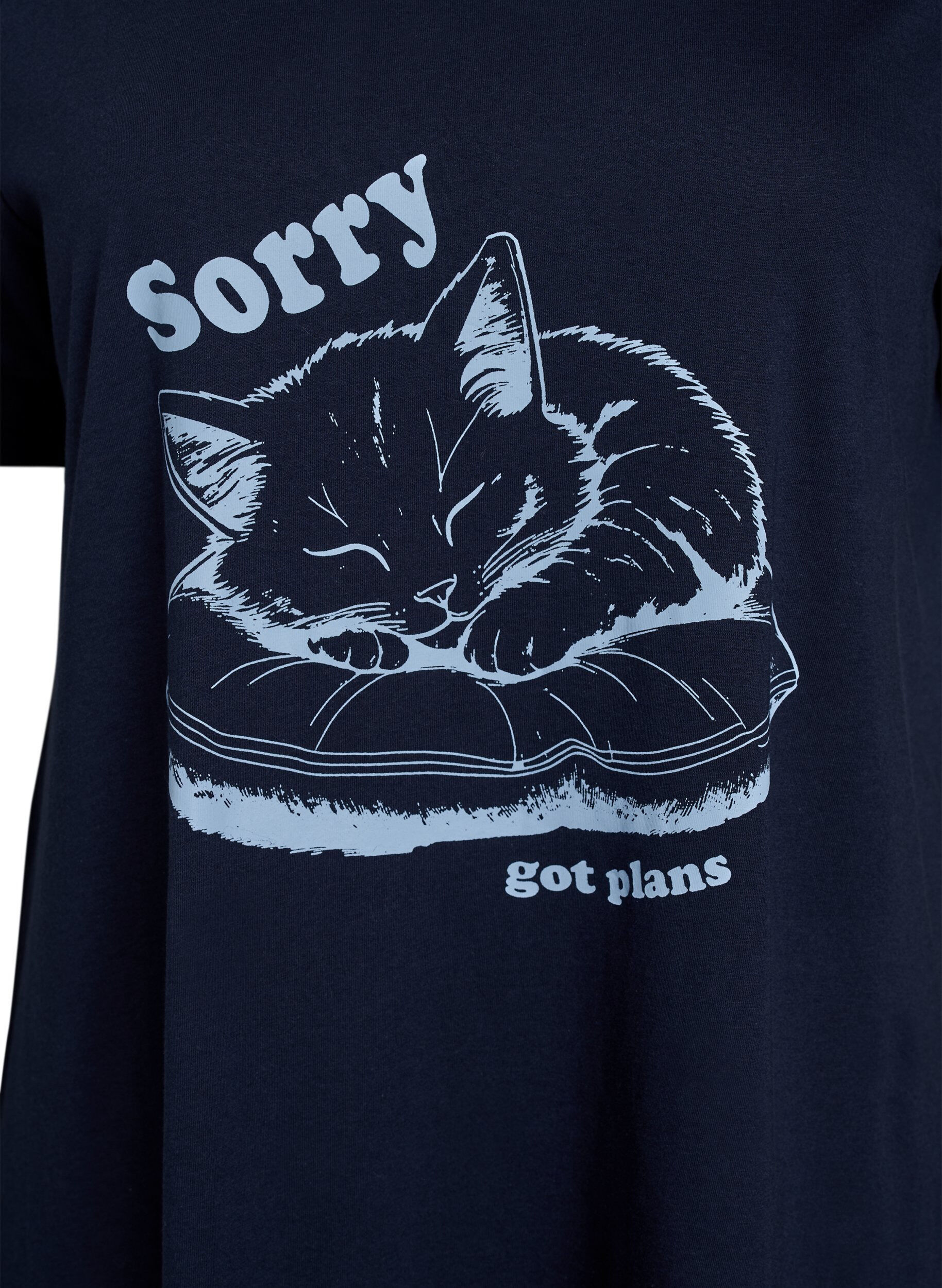 Zizzi Koszula nocna z kr&oacute;tkim rekawem, wykonana z bawelny organicznej, Niebieskie, Packshot image number 2