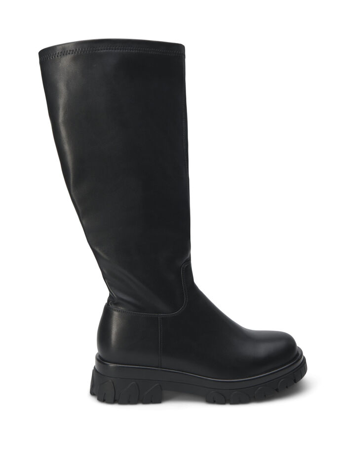 Kozaki z dluga cholewka, Czarne, Packshot image number 0
