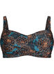 Bikinikowy top z wysci&oacute;lka i nadrukiem, Niebieskie, Packshot image number 0