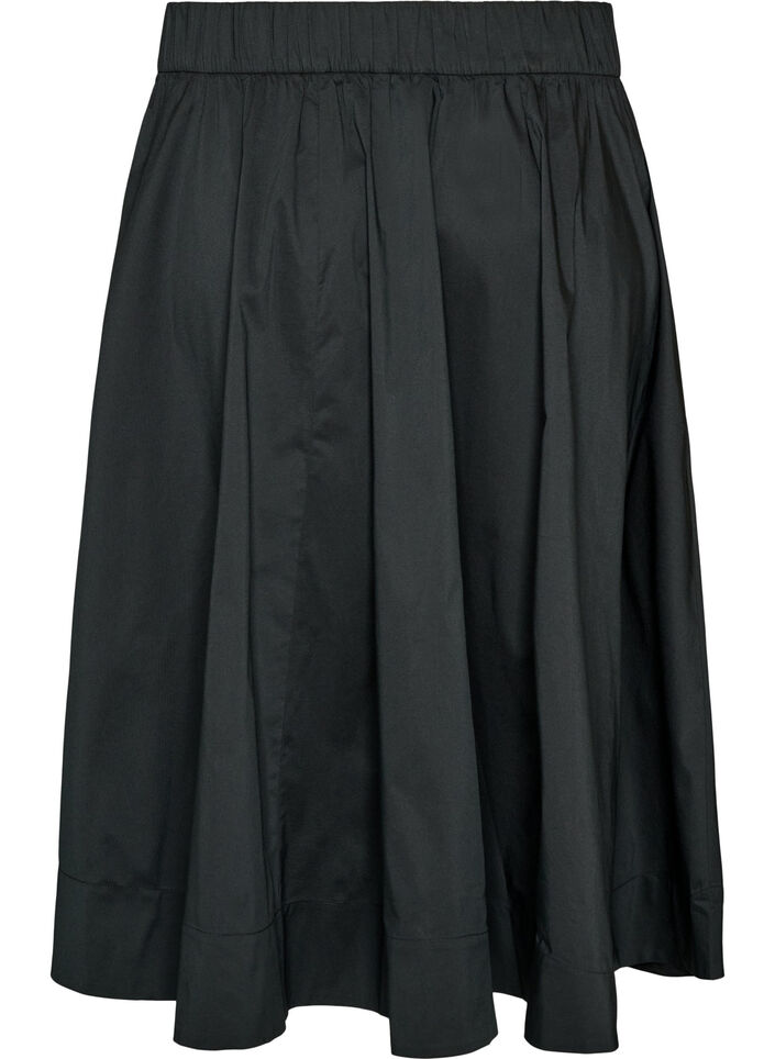 Sp&oacute;dnica midi o szerokim, trapezowym kroju, Czarne, Packshot image number 1