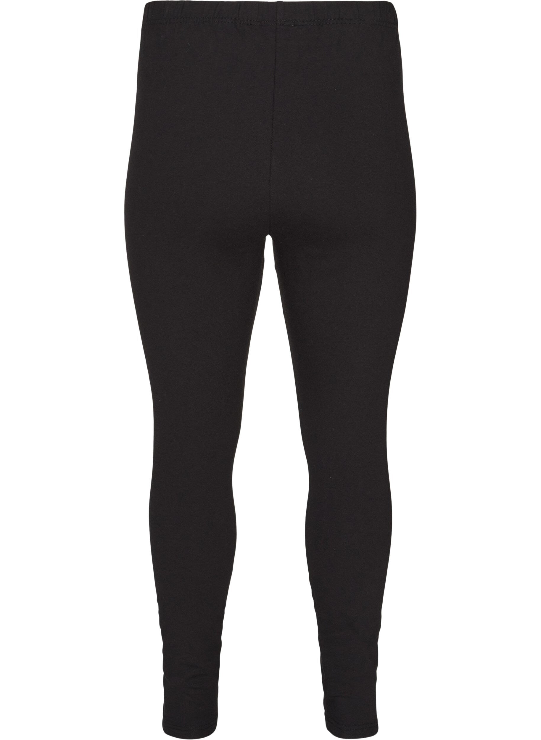 Zizzi Bawelniane legginsy z podszewka, Czarne, Packshot image number 1