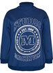 Bluza z wysokim kolnierzem i sportowym motywem z przodu, Niebieskie, Packshot image number 0