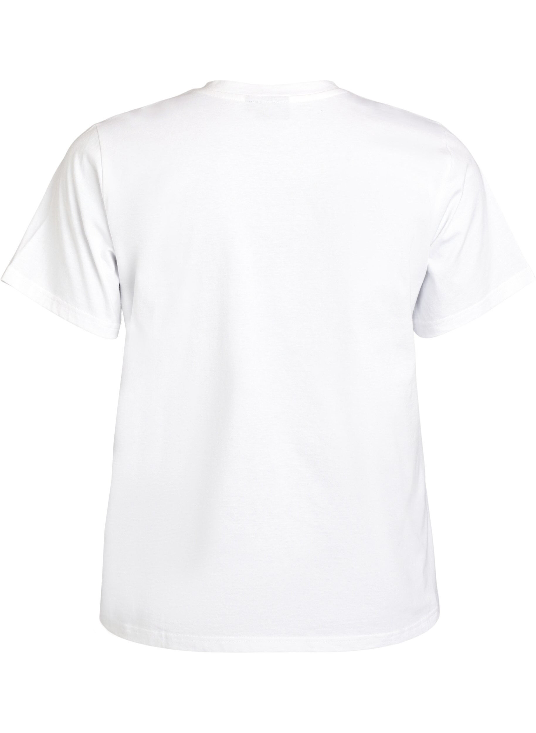 Zizzi Koszulka z cekinowymi kwiatami, Biały, Packshot image number 1