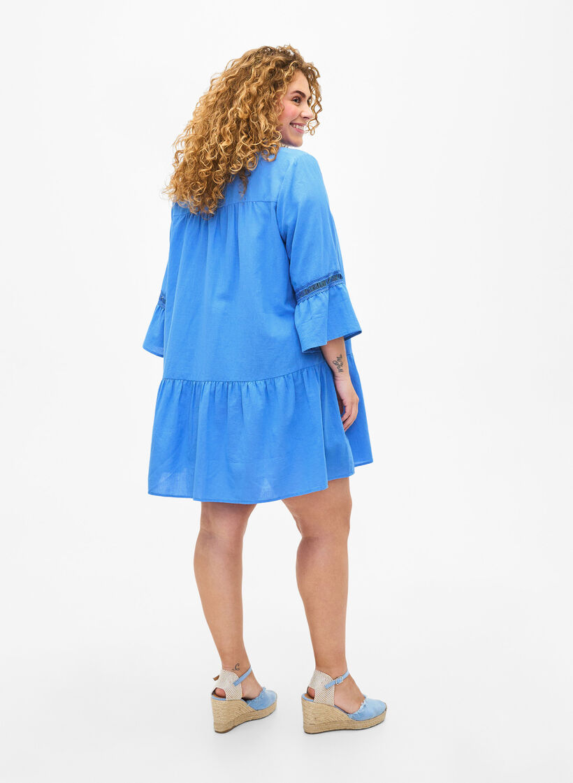 Tunika z bawelny organicznej z kobiecymi detalami, Marina, Model image number 1