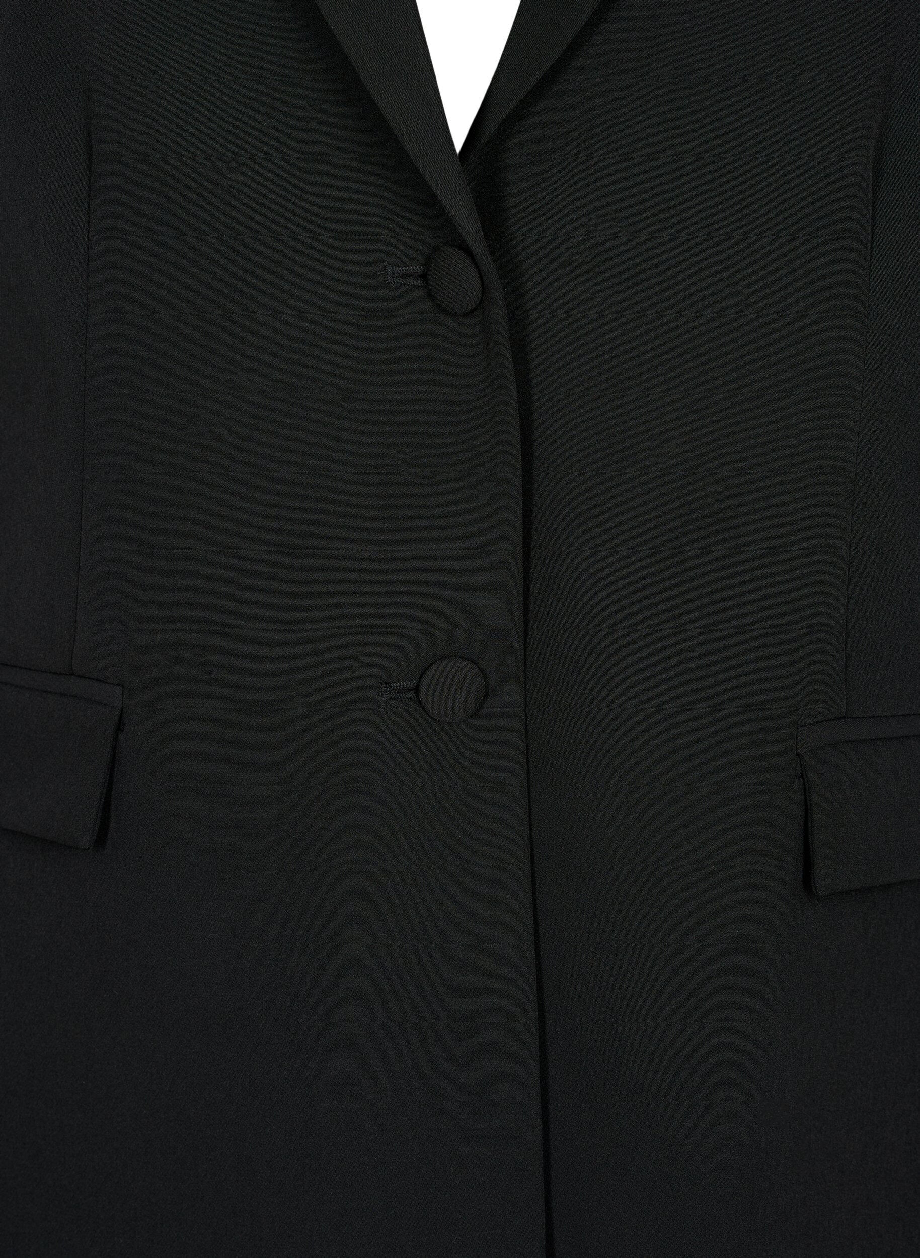 ZizziKlasyczny blezer zapinany na guziki, Czarne, Packshot image number 2