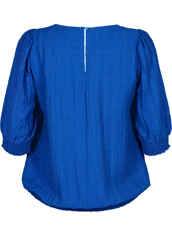 Marszczona bluzka z lyocellu (TENCEL™), Strong Blue, Packshot image number 1