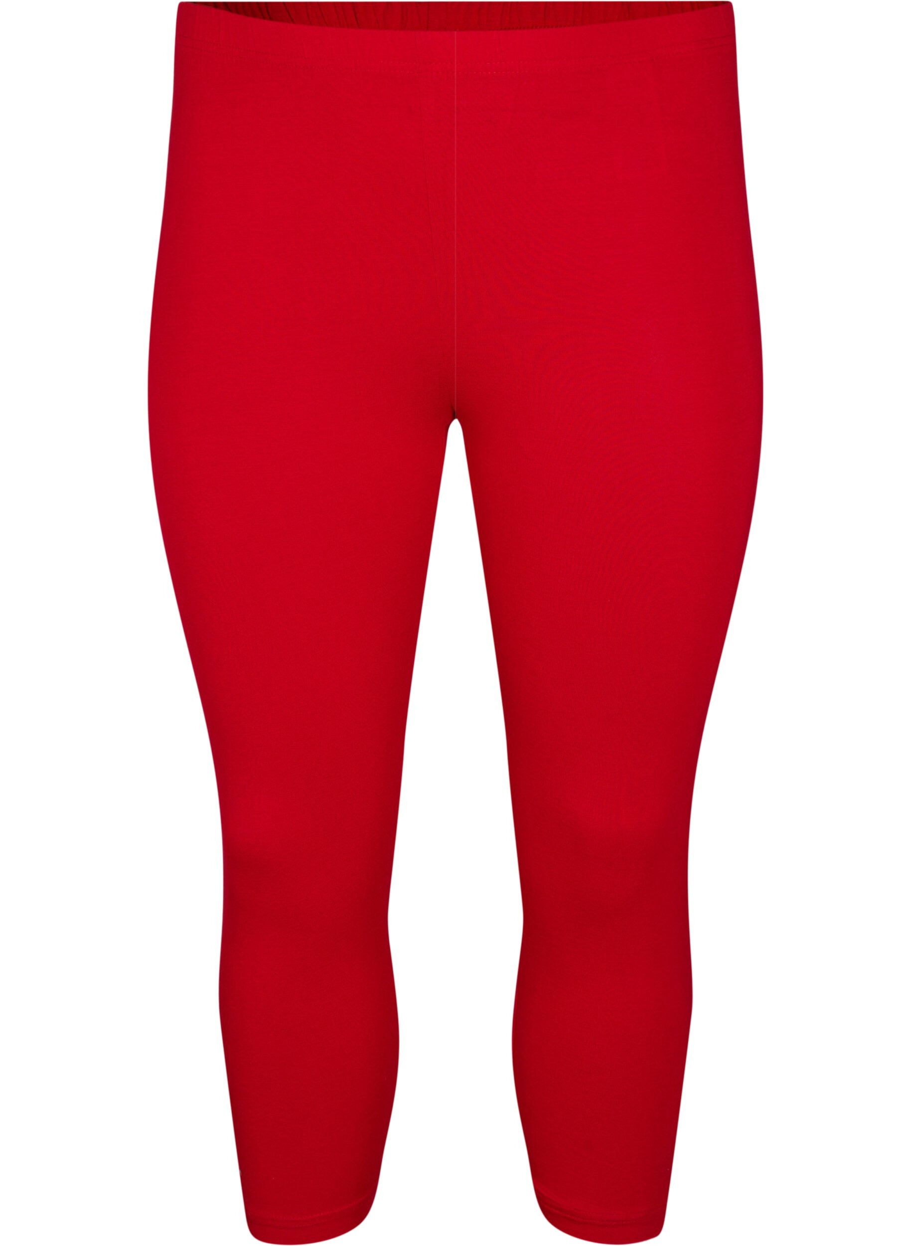 Zizzi3/4-length wiskozowe legginsy w stylu basic, Czerwony, Packshot image number 0