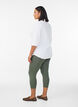 Legginsy 3/4 typu basic z wiskozy, Zielony, Model image number 2