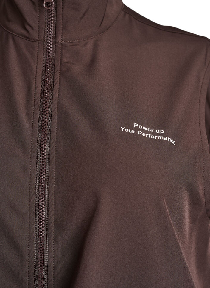 Bezrekawnik z elastyczna talia, Brązowy, Packshot