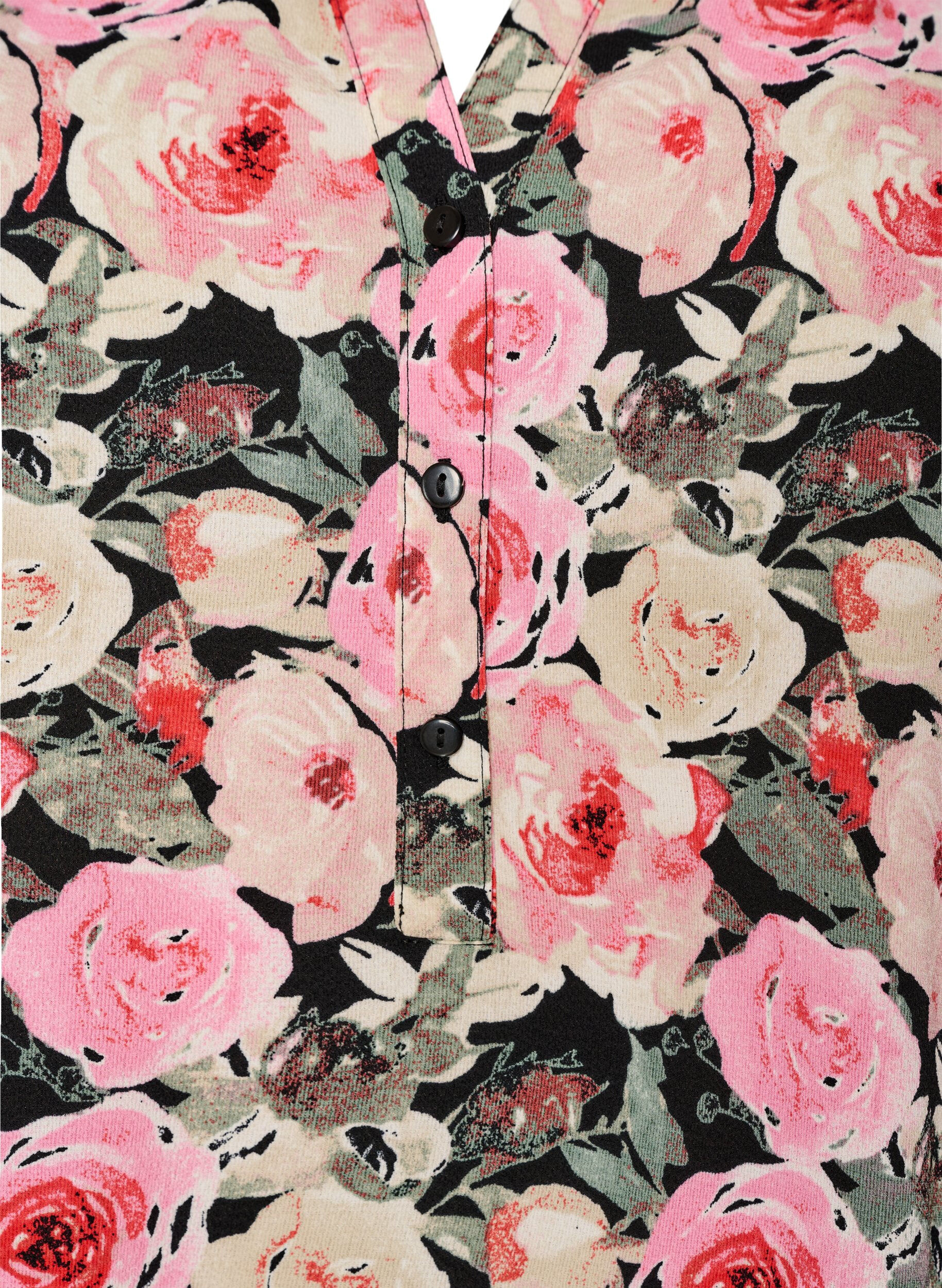 Zizzi Bluzka z kr&oacute;tkim rekawem i dekoltem w serek, R&oacute;żowy, Packshot image number 2