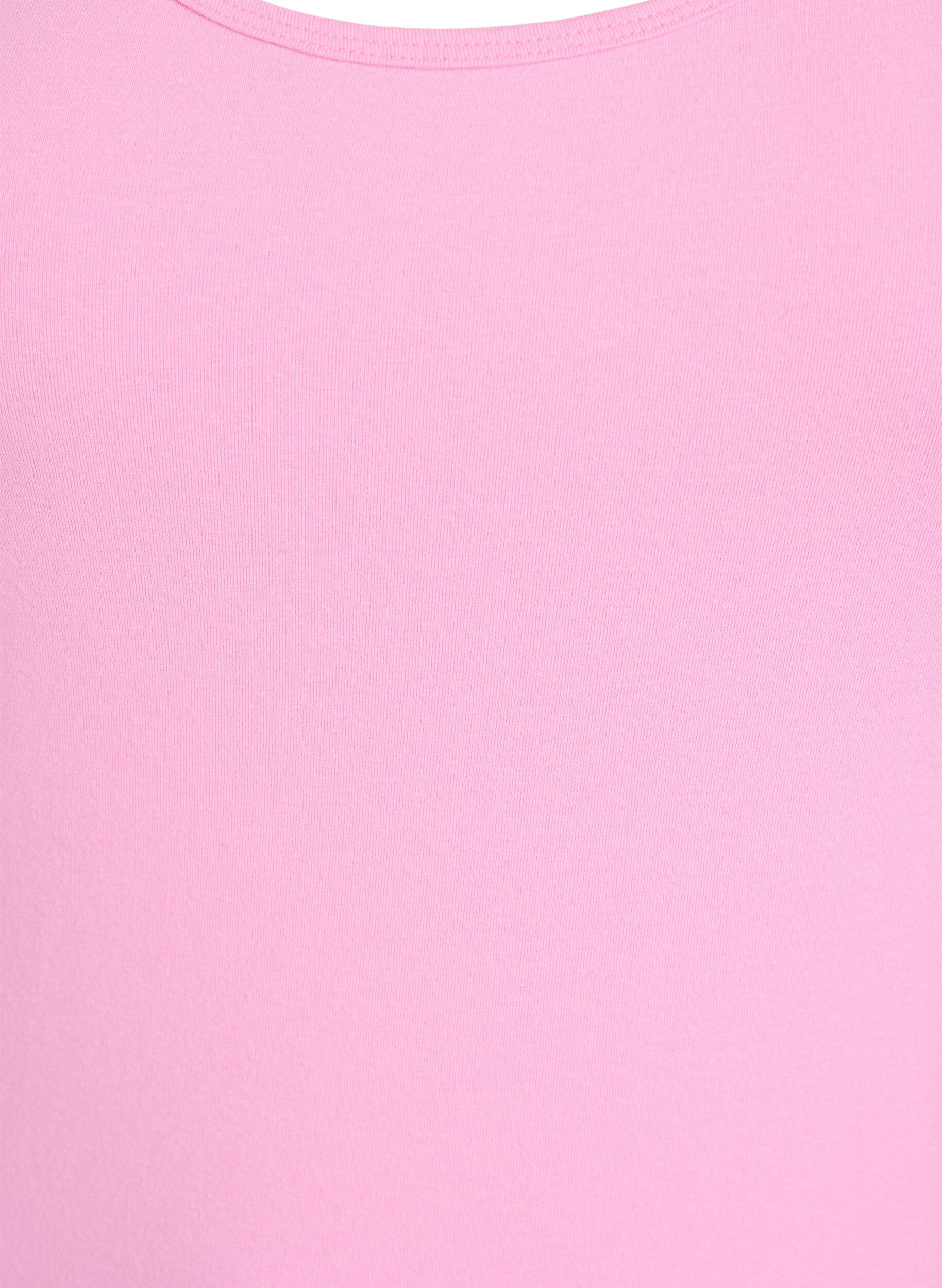 ZizziPodstawowy top bawelniany w jednolitym kolorze, R&oacute;żowy, Packshot image number 2