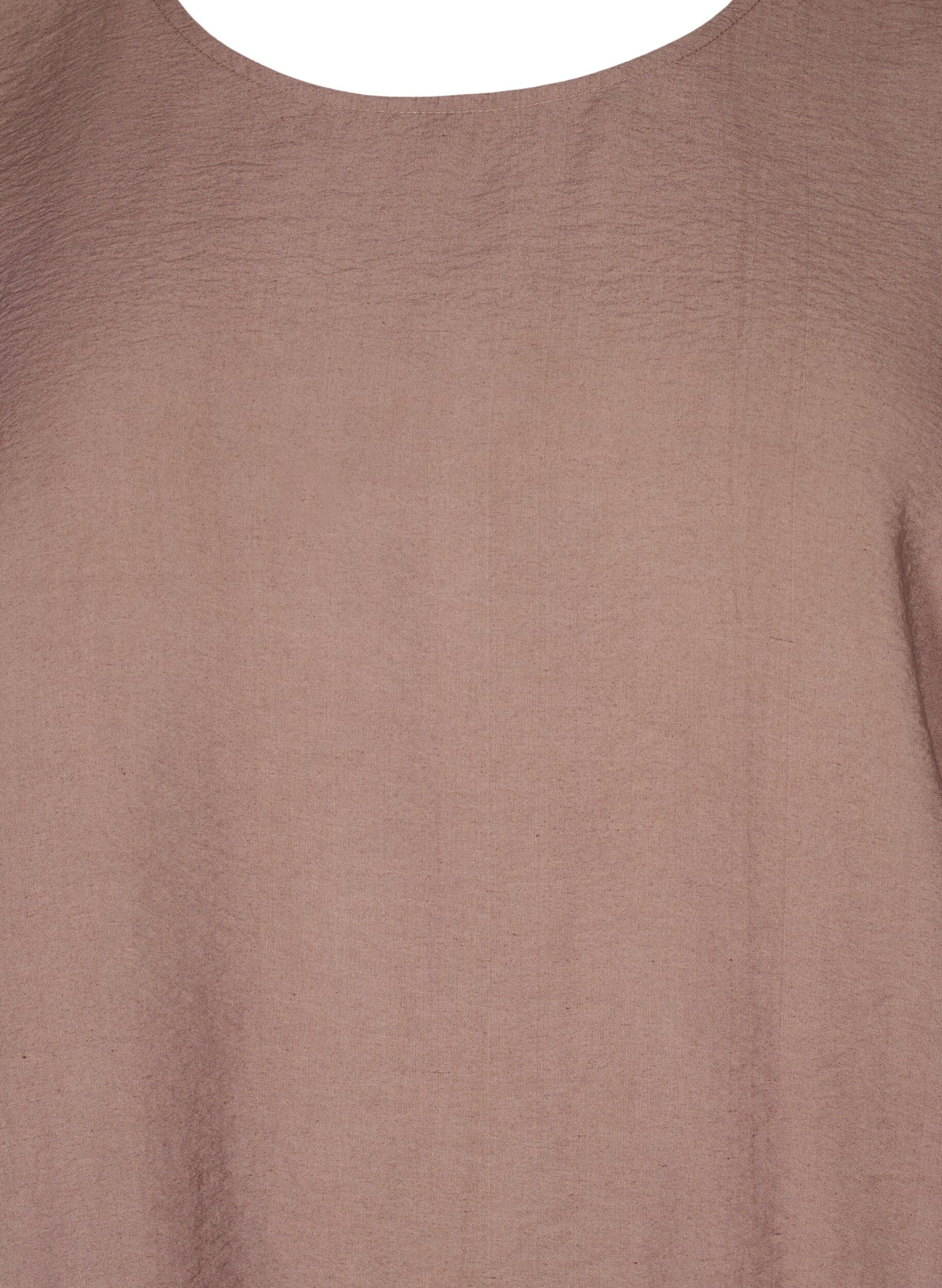 Zizzi Bluzka z kr&oacute;tkim rekawem i elastycznym dolem, Brązowy, Packshot image number 2