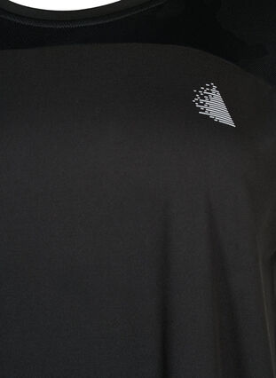 Koszulka treningowa z okraglym dekoltem, Black, Packshot image number 2