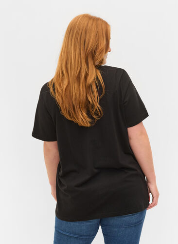 2-pack podstawowa koszulka bawelniana, Black/Black, Model image number 1