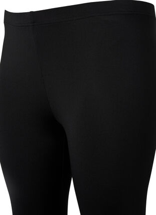 2-pair legginsy 3/4 z koronkowym wykonczeniem, Black / Black, Packshot image number 3