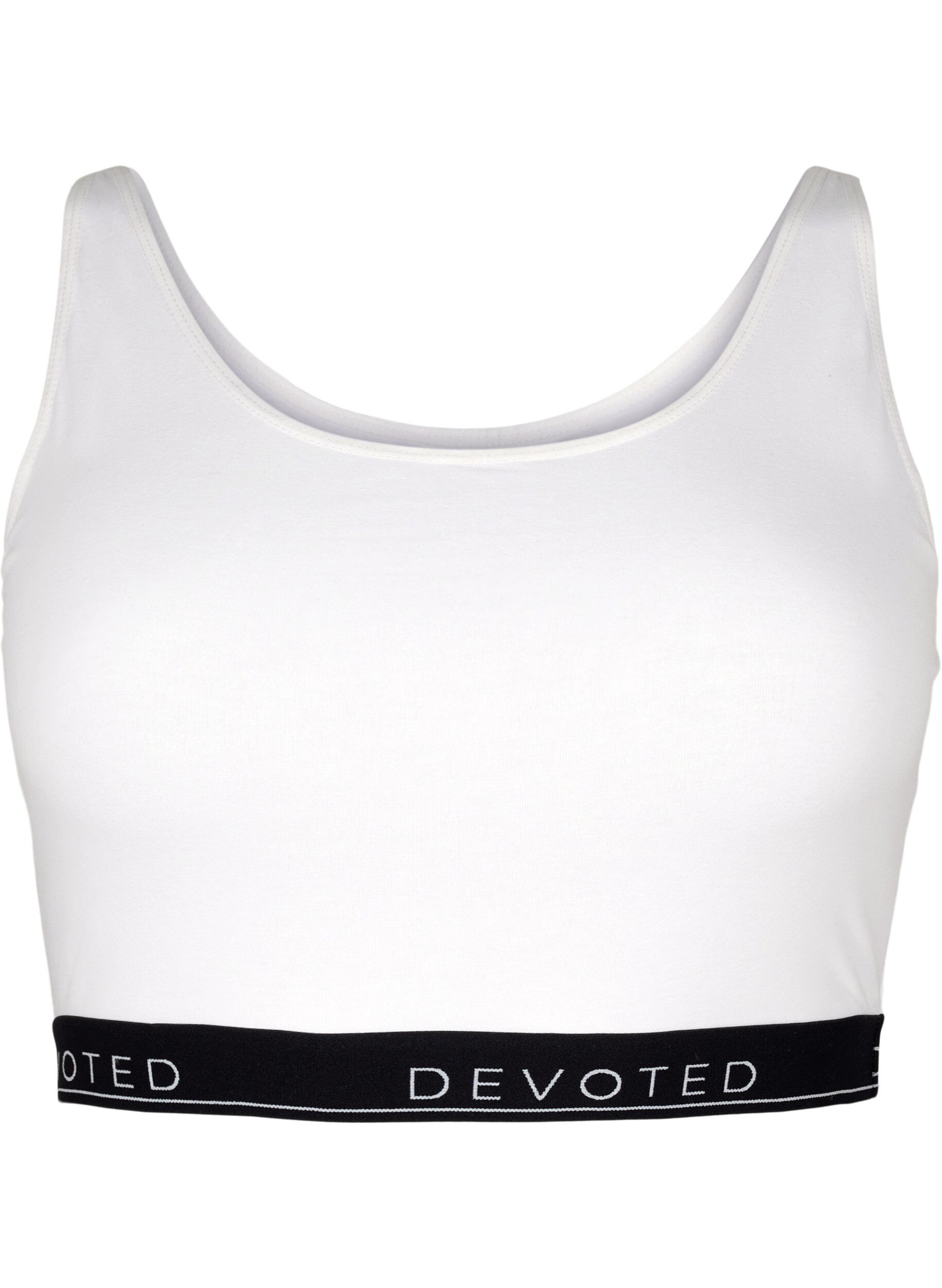 Zizzi Bawelniany biustonosz z regulowanymi ramiaczkami, Biały, Packshot image number 0