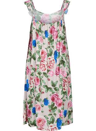 Kwiecista sukienka midi z marszczeniami, Bright Flower , Packshot image number 1
