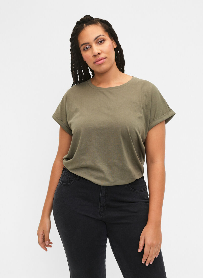 2-pack koszulki z kr&oacute;tkim rekawem, Zielony, Model image number 0