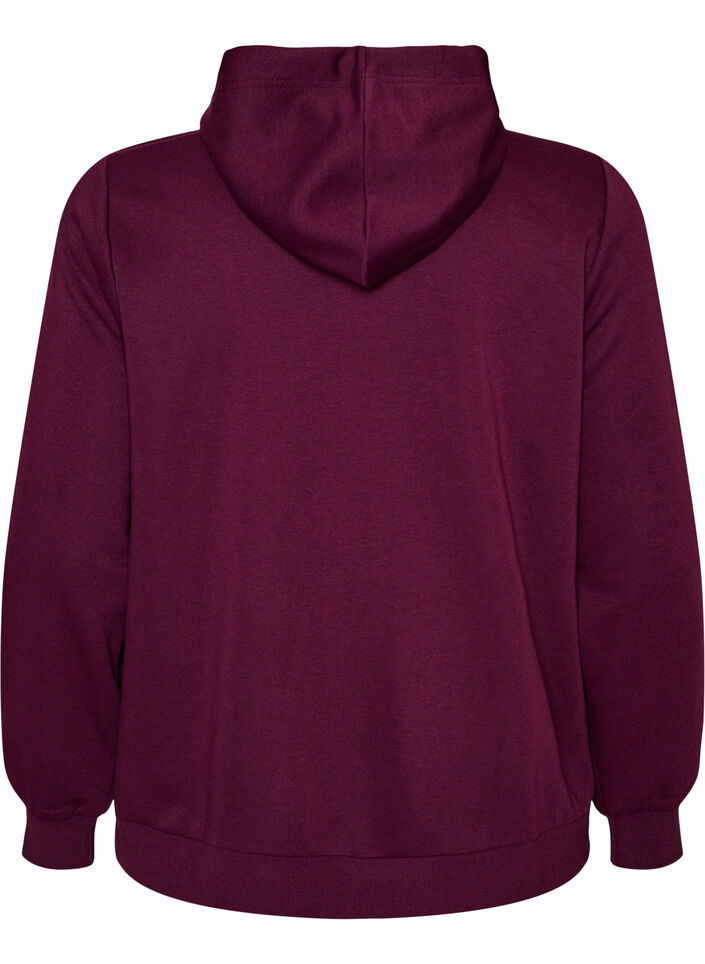 Bluza z kapturem, zamkiem blyskawicznym i kieszeniami, Fioletowy, Packshot image number 1