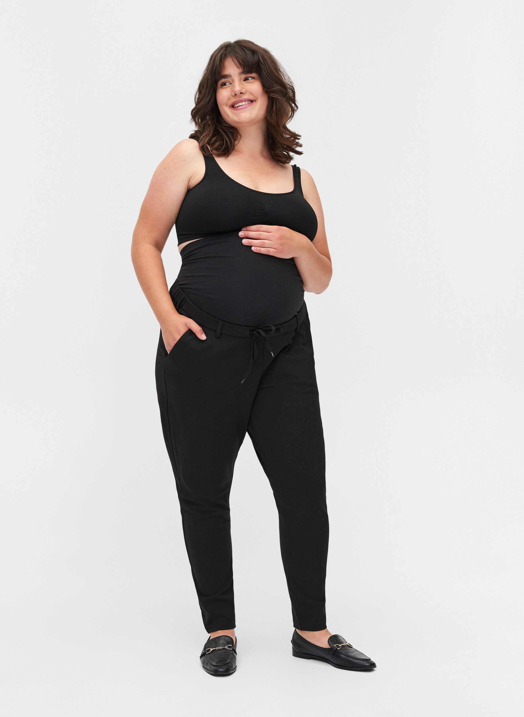 Zizzi Maternity Maddison pants, Black, Model image number 0
