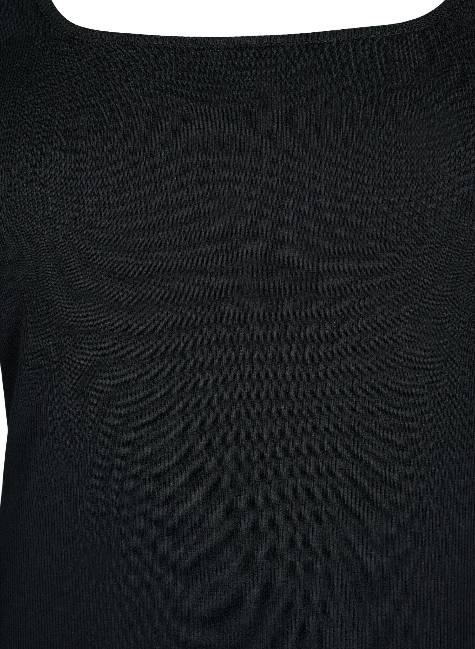 Zizzi Dopasowana sukienka z dlugimi rekawami i rozcieciem, Black, Packshot image number 2