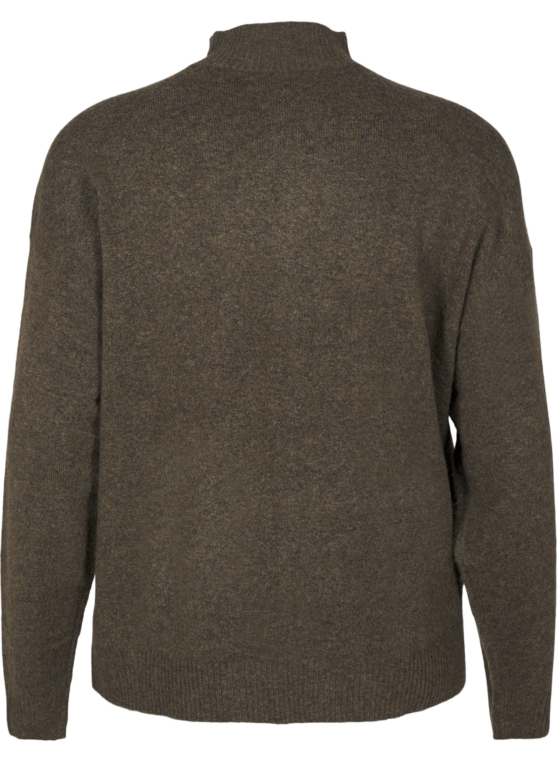 Zizzi Dzianinowa welniana bluzka ze st&oacute;jka, Sea Turtle Mel., Packshot image number 1