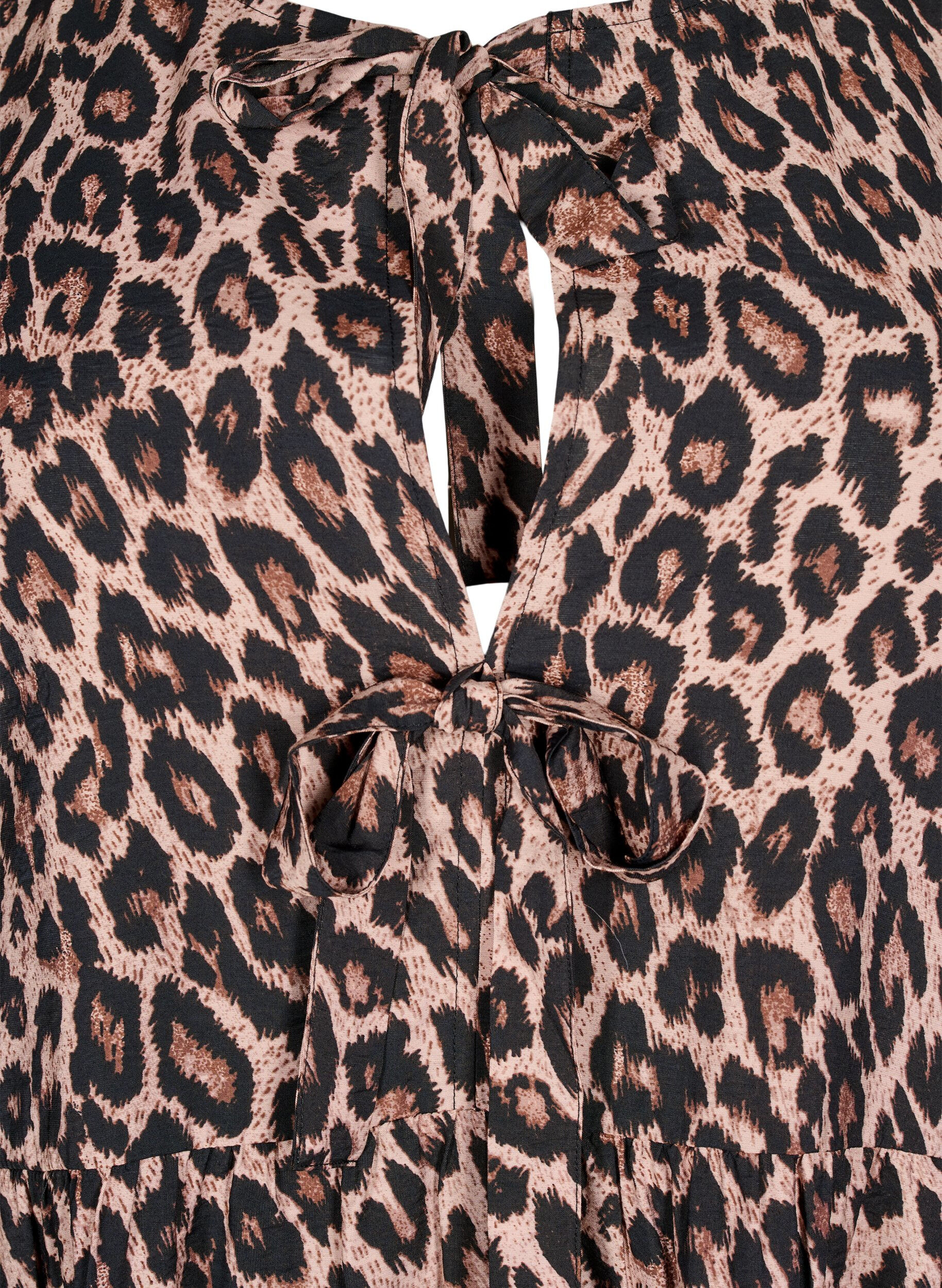 Zizzi Sukienka z kokardkami i rekawami 3/4, LEO AOP, Packshot image number 2