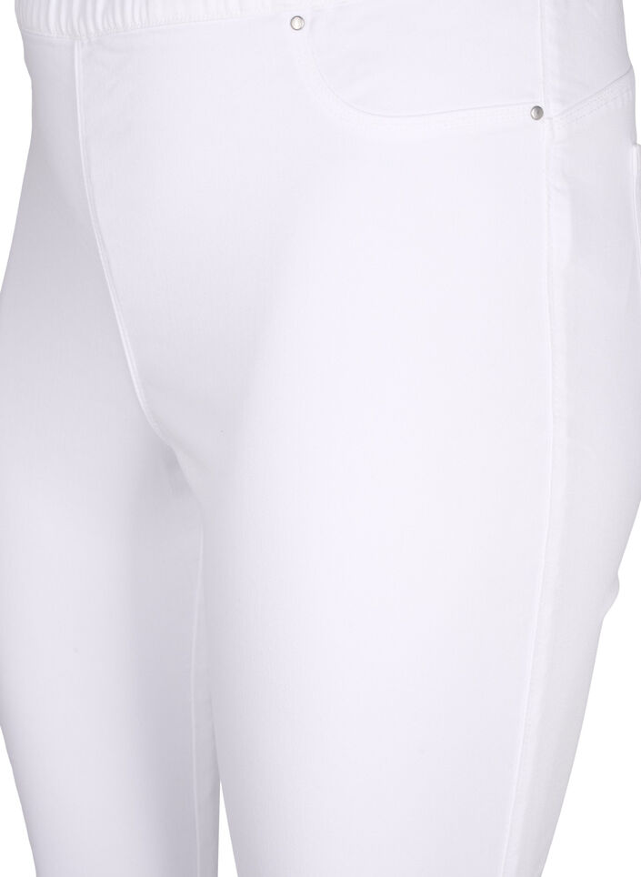 Jegginsy z wysokim stanem, Biały, Packshot image number 2
