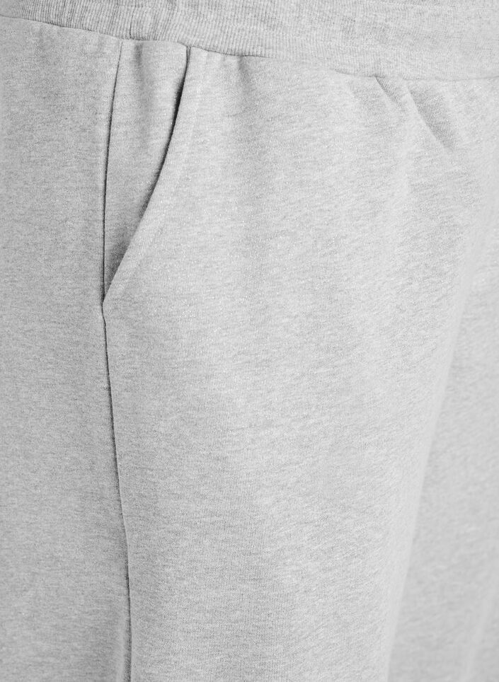 Spodnie dresowe z wysokim stanem i brokatowa nicia, Szary, Packshot image number 2