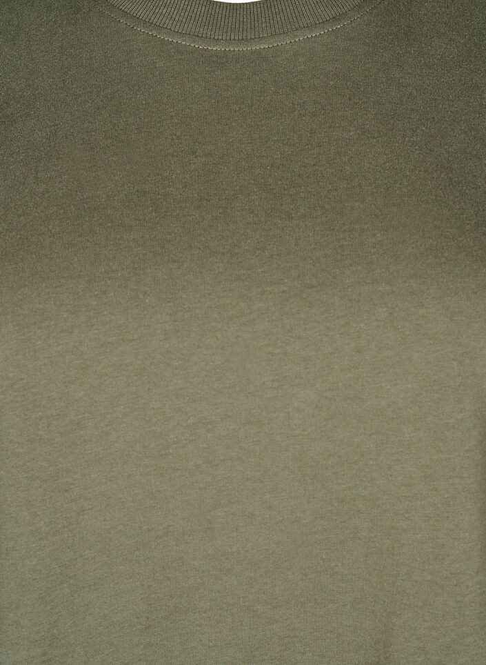 Podstawowa koszulka bawelniana z okraglym dekoltem, Zielony, Packshot image number 2