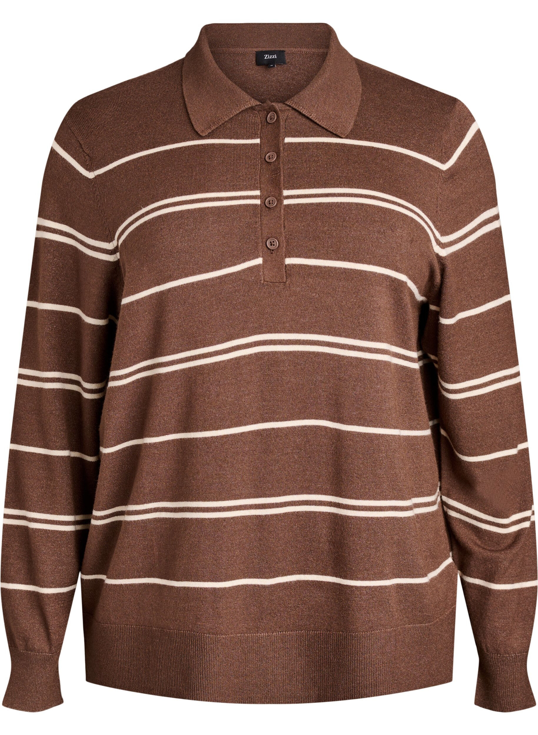 Dzianinowa bluzka z kolnierzykiem