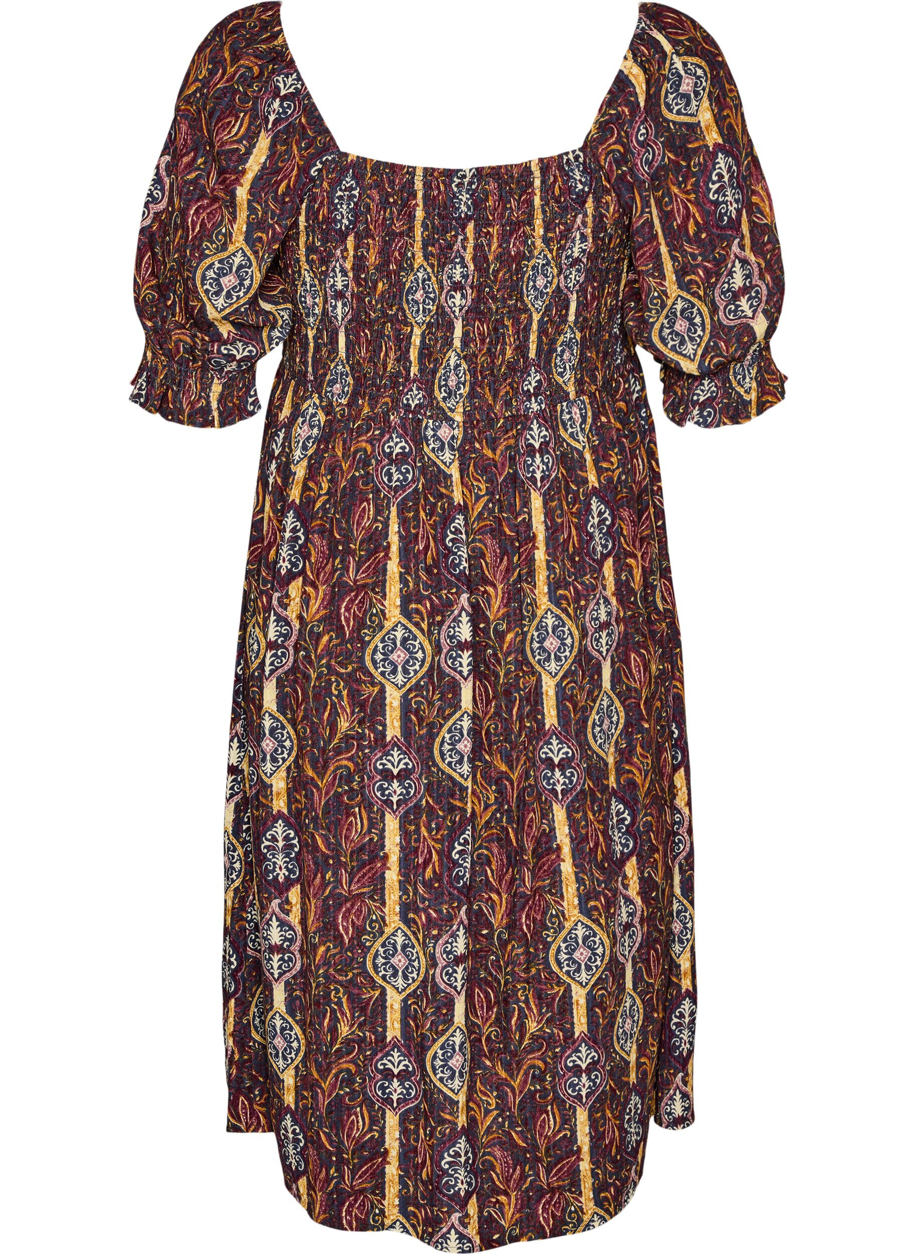 ZizziLetnia sukienka z wiskozy z nadrukiem paisley, Fioletowy, Packshot image number 1