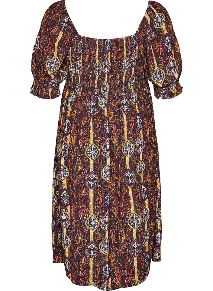 Letnia sukienka z wiskozy z nadrukiem paisley, Fioletowy, Packshot image number 1