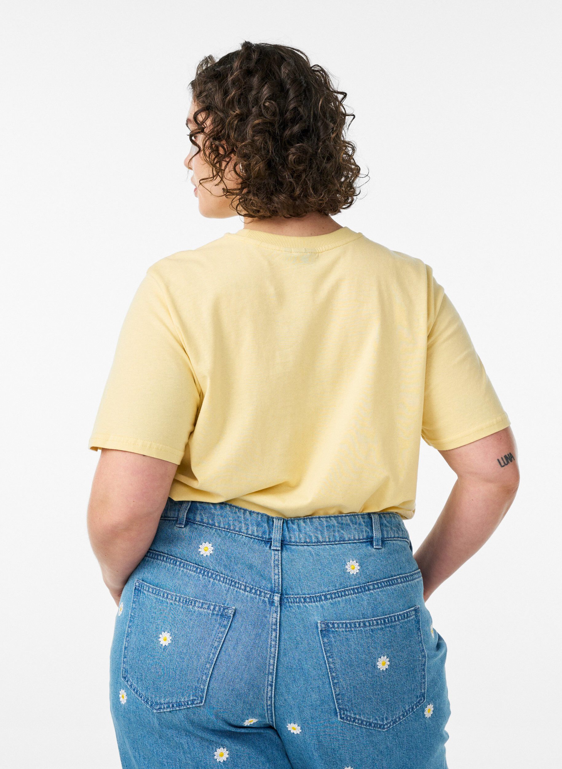 ZizziBawelniana koszulka z nadrukiem, Ż&oacute;łty, Model image number 2