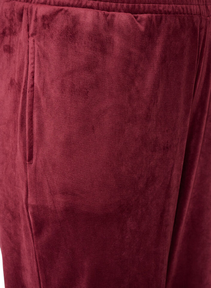 Luzne spodnie welurowe, Czerwony, Packshot image number 2