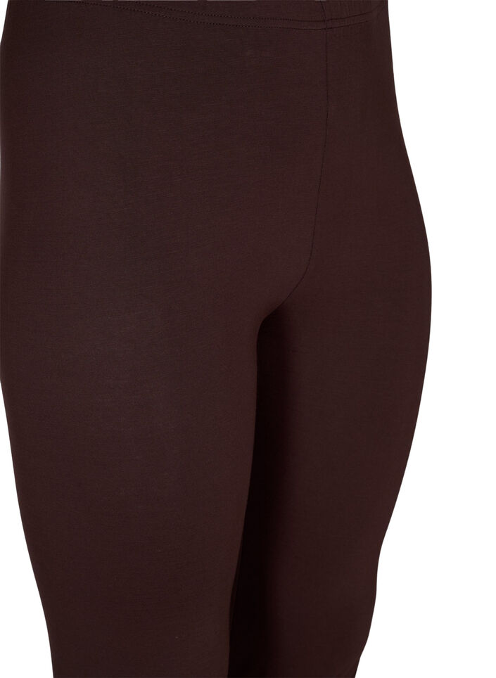 Legginsy z wiskozy w stylu basic, Brązowy, Packshot image number 2