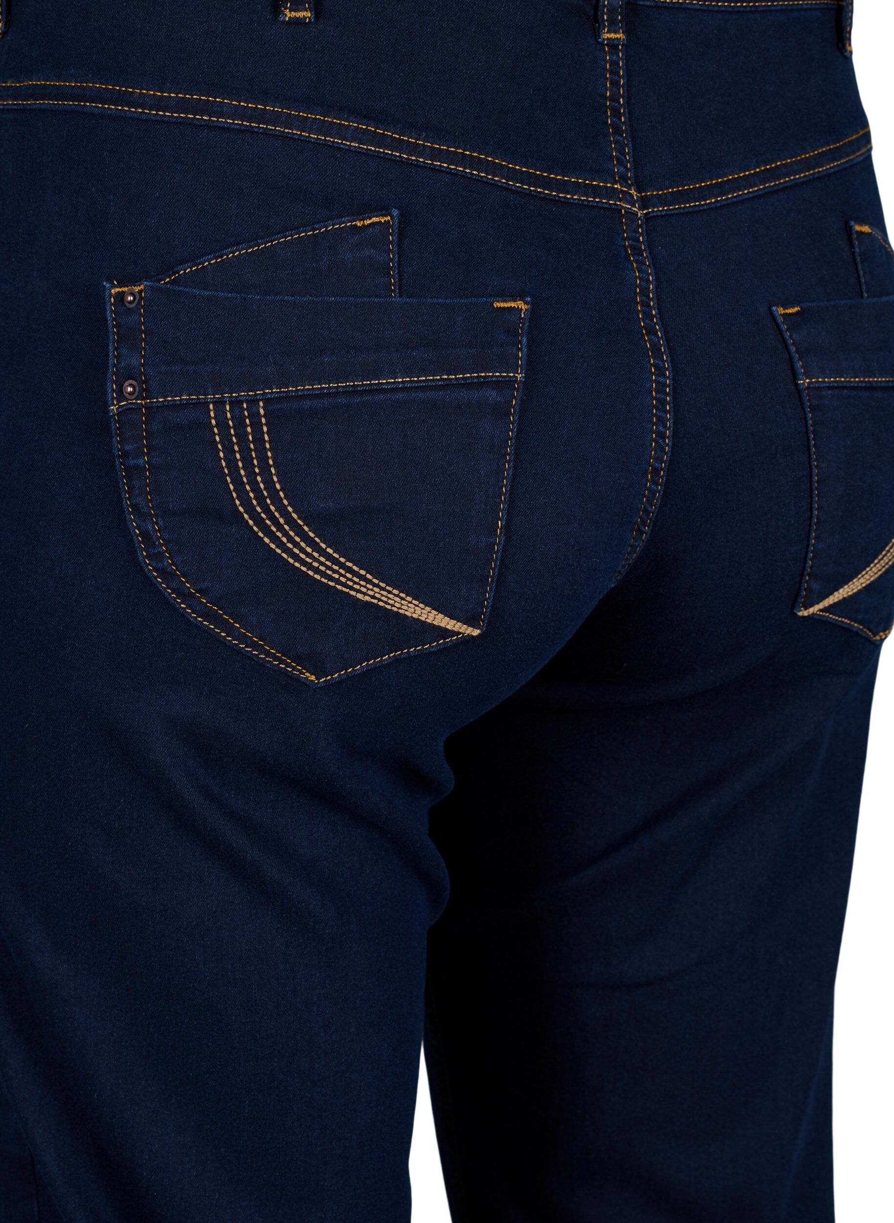 Zizzi Jeansy Gemma z regularnym krojem i wysoka talia, Niebieskie, Packshot image number 3
