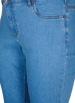 Dopasowane jeansy Emily z perelkami, Light Blue, Packshot image number 2
