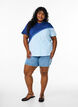 T-shirt dip-dye z bawelny organicznej, Niebieskie, Model image number 1