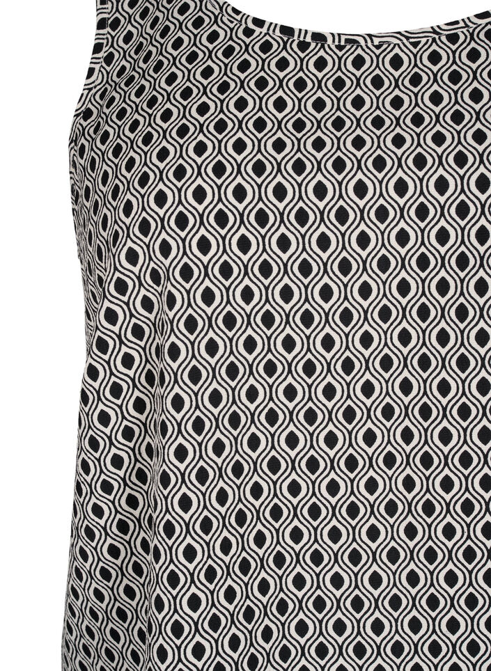 FLASH – top bez rekawów z nadrukiem, Czarne, Packshot image number 2