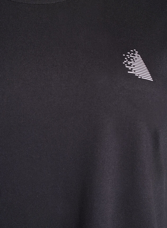 Koszulka treningowa w jednolitym kolorze, Czarne, Packshot