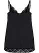 Night top with lace details, Black, Packshot image number 1